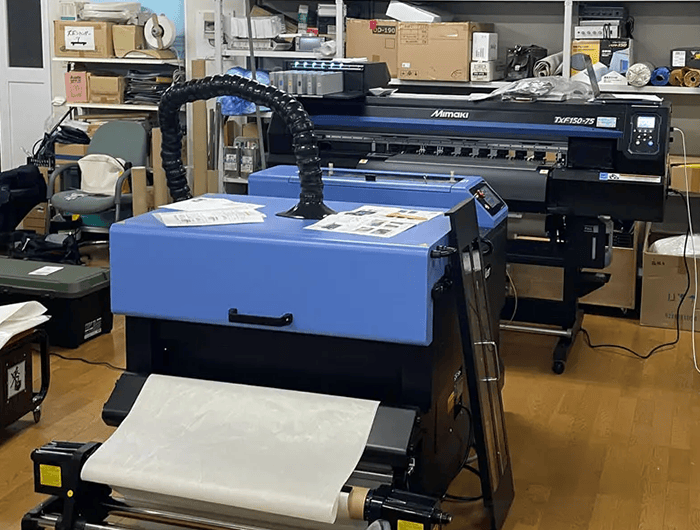 作業服・作業洋品販売、O社様／ Mimaki TxF150-75導入