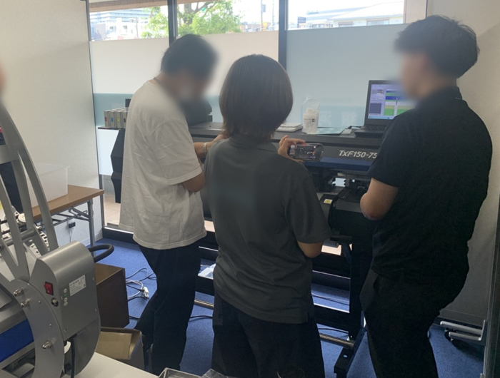 障害者就労支援事業、G社様／ Mimaki TxF150-75導入